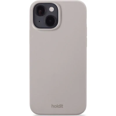 Afbeelding van Holdit telefoonhoesje geschikt voor iPhone 15 siliconen hoesje (Taupe)