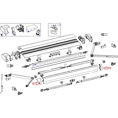Afbeelding van Thule Omnistor 6300 Eindkappen Voorlijst Wit Luifels Accessoires