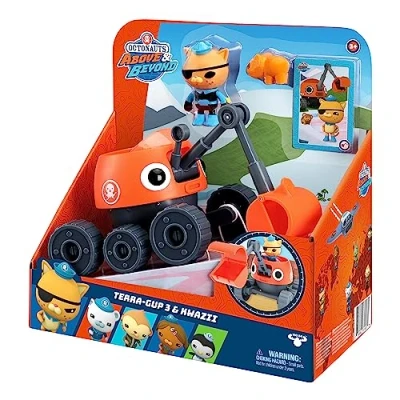Afbeelding van Octonauts Above &amp; Beyond Terra Gup 3 And Kwazii Deluxe Toy Vehicle Figure Set, Recreate Missions, bevat een 7,1 cm grote personagefiguur en Pika schepsfiguur