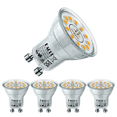 Afbeelding van EACLL Ledlamp, GU10, warmwit, 3000 K, 3,5 W, vervangt halogeen, 50 4 stuks, 450 lm led verlichting zonder flikkeren, stralingshoek 120 graden, MR11, niet dimbaar, AC 230 V, korte reflectorlamp