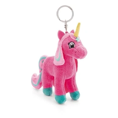 Afbeelding van Sleutelhanger Lissy Pony eenhoorn Antonia 10 cm roze dierenhanger met metalen ring om op te hangen aan sleutels, touw, tas en meer