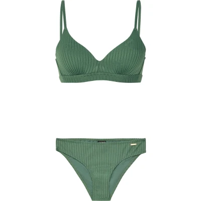 Afbeelding van Protest Prtmanja 25 Beugel bikini set Dames B&amp;C&amp;D cup Ribstof Verstelbare bandjes Veggie Green