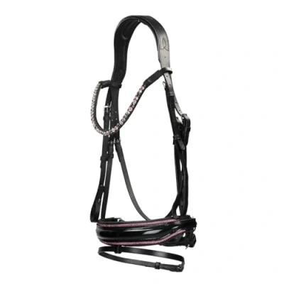 Afbeelding van HB Hoofstel Evalira Zwart/Roze Pony