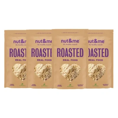 Image de Beurre d&#039; arachide en poudre Sans matières grasses 800 gr nut&amp;me 100% naturel et végétalien Peanut Butter Powder gluten Pack 4 x 200 g