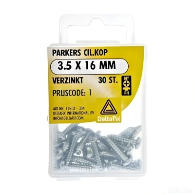 Afbeelding van Deltafix Parkers Cilinderkop Verzinkt 3.5 x 16mm 30 Stuks