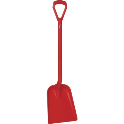 Afbeelding van Vikan Schoppen Hygiene Schep Metaaldetecteerbaar Rood Rechte Steel 1.040mm Blad 327x271mm