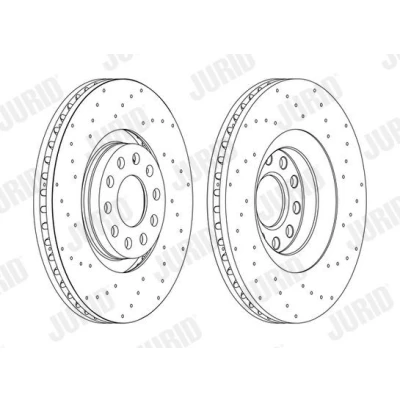 Afbeelding van JURID 562750JC 1 Remschijf 320 30 5 112 Geventileerd Gecoat Met schroeven AUDI: A4 B7 Avant, Saloon, B5 Avant