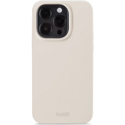 Afbeelding van Holdit Hoesje Geschikt voor iPhone 15 Pro Siliconen Silicone Case Beige