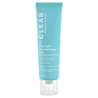 Afbeelding van Paula&#039;s Choice CLEAR Dagcrème SPF 30 zonnebrandcrème voor vloeibaar gezicht bestrijdt mee eters en poriën zonwering met vitamine E gemengde tot vette huid 60 ml