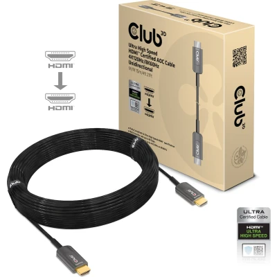 Afbeelding van CLUB3D Ultra High Speed ââHDMI 2.1â¢ gecertificeerde AOC kabel 4K120Hz/8K60Hz Unidirectioneel M/M 15m