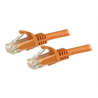Image de StarTech.com Câble réseau Cat6 Gigabit UTP sans crochet cordon Ethernet RJ45 anti accroc M/M de raccordement 5 m orange