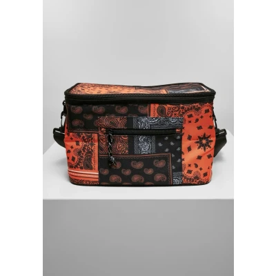 Afbeelding van Urban Classics Bandana Patchwork Cooling Schoudertas, Heren, Maat: One Size, Black orange