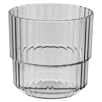 Afbeelding van APS Linea Premium Drinkglas, 0,22 liter, Tritan, BPA vrij, stapelbaar, herbruikbaar en vaatwasmachinebestendig, 220 ml, grijs