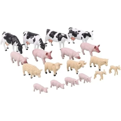 Afbeelding van Toyland® Set van gemengde dieren in het achtertuin schaal 1:32 Collectie De boerderij Landelijke om te verzamelen