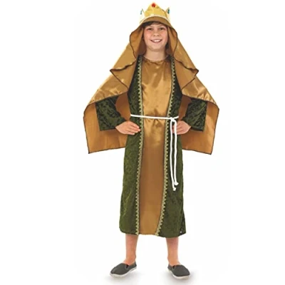 Afbeelding van Fun Shack Koning Mage kinderkostuum, kerstkostuum, kinderen, goudkleurig, maat S