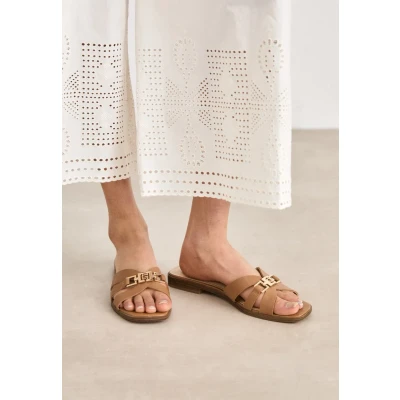 Afbeelding van Guess Realla Muiltjes, Dames, Maat: 39, Tan Leer