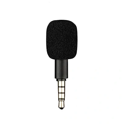 Afbeelding van Draagbare mini microfoon 3,5 mm jack AUX 4 polig / 3 karaoke voor recorder, mobiele telefoon, smartphone, laptop (zwart, polig)