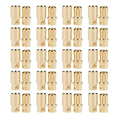 Afbeelding van FLY RC 20 Paar Verguld 8 mm 8,0 m Banaan Plug Mannelijke Bal Vrouwelijke Connector Adapter voor ESC Lipo Motor