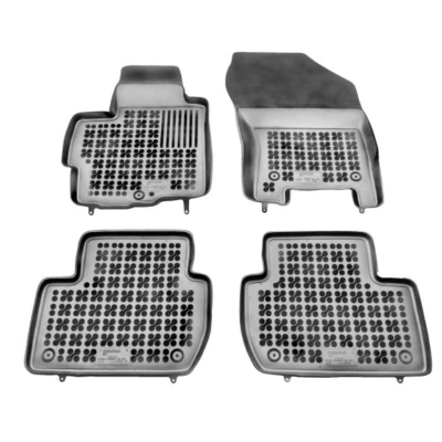 Afbeelding van REZAW PLAST 201208 Vloermatset Rubber voor en achter Zwart MITSUBISHI: OUTLANDER 3, ASX Off Road, PEUGEOT: 4007