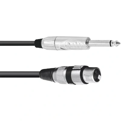 Afbeelding van Omnitronic Adaptercable XLR(F)/Jack mono 2m bk