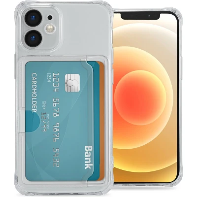 Afbeelding van iMoshion Hoesje Geschikt voor iPhone 12 Mini met Pasjeshouder Softcase Backcover pashouder 3.0 Transparant