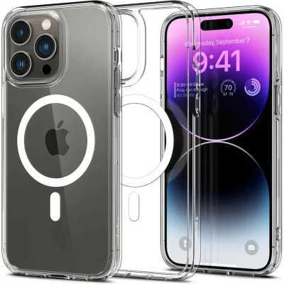 Afbeelding van Spigen Crystal Hybrid MagSafe Hoesje Geschikt voor Apple iPhone 14 Pro Max Wit