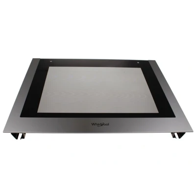 Image de Whirlpool Indesit 481011097990 buitendeur oven C00509777 door glass + mount.rails ix