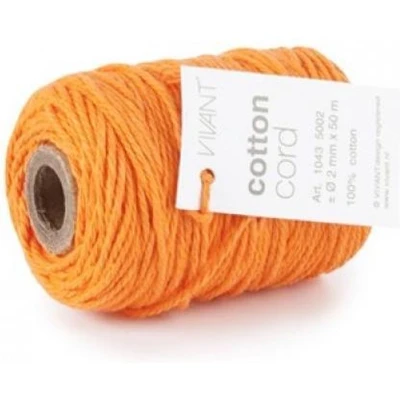 Afbeelding van Vivant Koord Katoen fijn oranje 50 MT 2MM