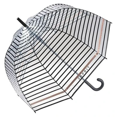 Afbeelding van Stokscherm Lange AC Domeshape Copper Stripes, transparant, zwart