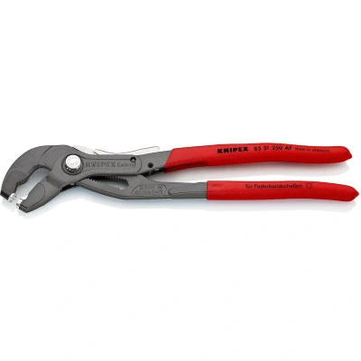 Image de KNIPEX 85 51 250 AF pince à ressort pour pneus avec revêtement plastique antidérapant gris atramentisé mm