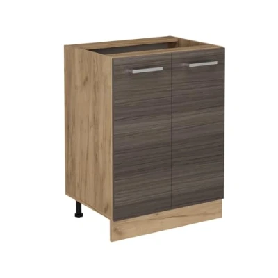 Afbeelding van Vicco Keukenonderkast R Line, Edel grijs/Krachtige eik goud, 60 cm zonder werkblad