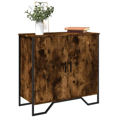 Afbeelding van Dressoir 78x35,5x74,5 cm bewerkt hout gerookt eikenkleurig