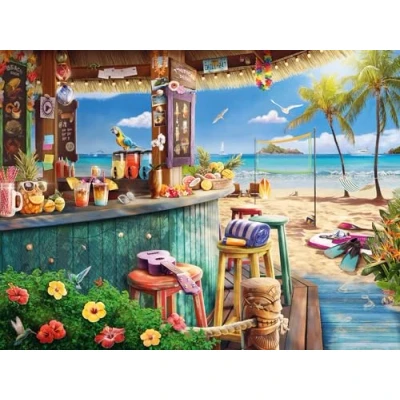 Afbeelding van Ravensburger puzzel kiosk op het strand, 1500 stukjes, cadeau idee, voor hem of haar, volwassenen