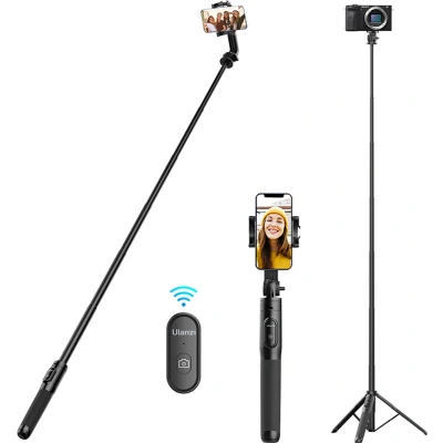 Afbeelding van Ulanzi SK 03 Selfie Stick Statief 160CM Bluetooth shutter Uitschuifbaar Zwart