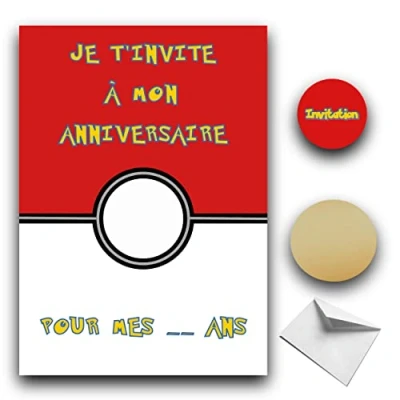 Afbeelding van verjaardagskaart voor pokemon