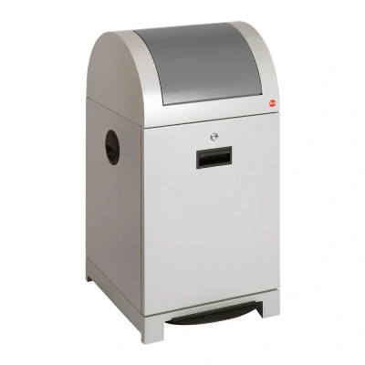 Afbeelding van Hailo Profiline pedaalemmer 40 liter wit/grijs