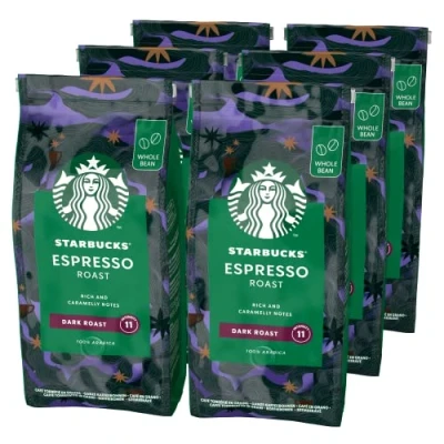 Afbeelding van Starbucks 6 x 200 g donker geroosterde koffiebonen espresso