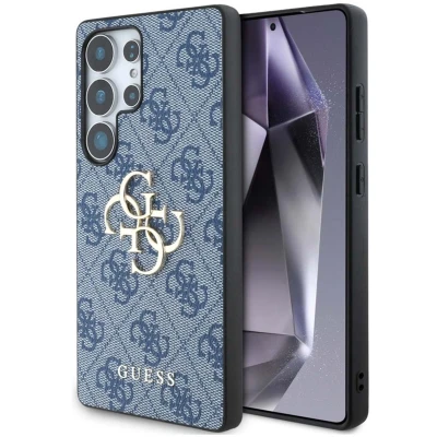 Afbeelding van Guess Geschikt voor S25 Ultra Backcover 4G PU Big Logo Blauw