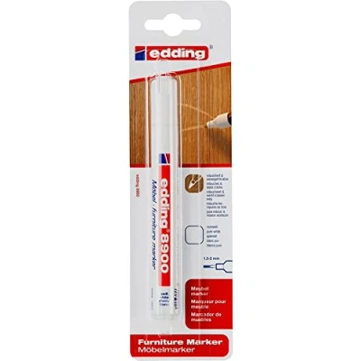 Afbeelding van Viltstift edding 8900 meubel rond 1.5 2mm spierwit blister à 1 stuk