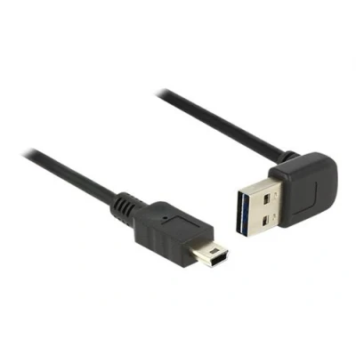 Image de Delock Easy Câble USB (M) incliné vers le haut/bas réversible pour mini type B 2.0 50 cm noir