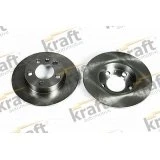 Afbeelding van KRAFT Remschijf SKODA: Roomster Praktik, VOLKSWAGEN: Polo V Hatchback, Bora Saloon, AUDI: A3 Hatchback 230,0, 232mm 8,9mm 5 volledig 6050180 1J0615601