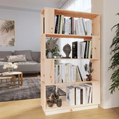 Afbeelding van Boekenkast/kamerscherm 80x25x132 cm massief grenenhout