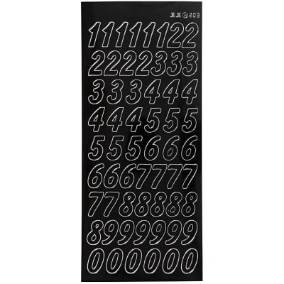 Afbeelding van Creotime Stickers Grote Cijfers 10 X 23 Cm Zwart