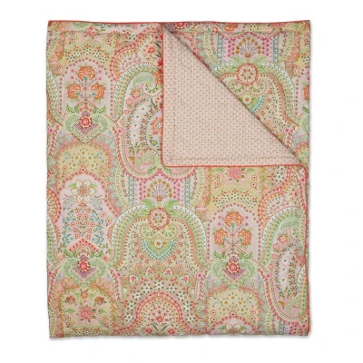 Afbeelding van Pip Studio Jabali Flower Bedsprei 220x260 cm Koraalrood