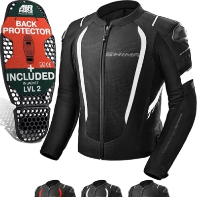 Afbeelding van SHIMA MESH PRO Airforce Rugbeschermingsjack voor heren, wit, maat M