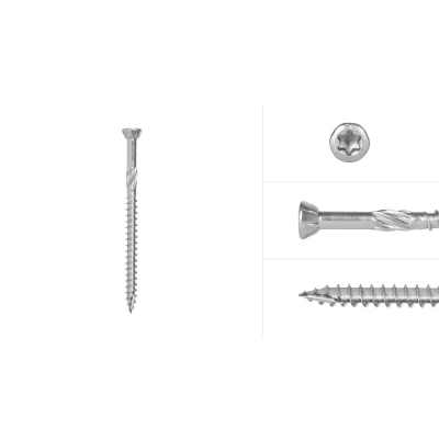 Afbeelding van Wovar Vlonderschroeven RVS A4 4.0 x 60 mm Torx 15 Doos 200 stuks Schroeven Houtschroeven