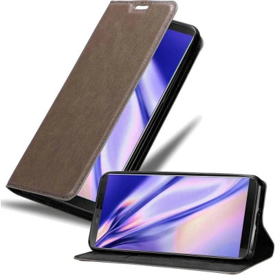 Afbeelding van Cadorabo Hoesje geschikt voor Cubot J3 PRO in KOFFIE BRUIN Beschermhoes met magnetische sluiting, standfunctie en kaartvakje Book Case Cover Etui