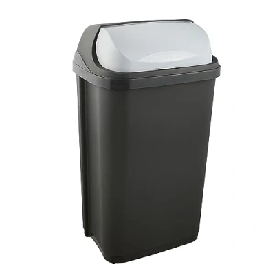 Image de Okt 2053713 roll top poubelle plastique graphite/crème 50 l