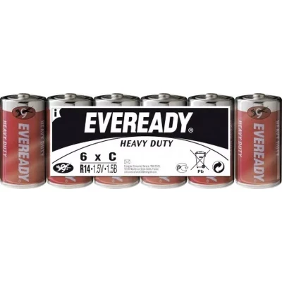 Afbeelding van Energizer Eveready zinc C batterijen folie 6 pack
