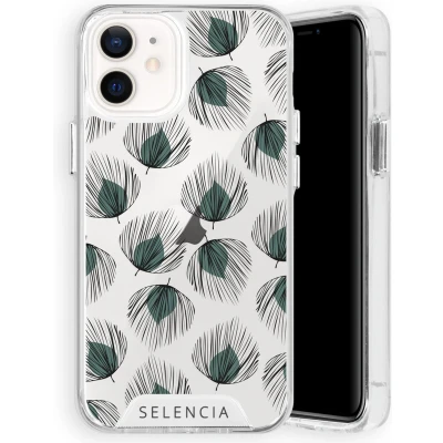 Afbeelding van Selencia Hoesje Geschikt voor iPhone 12 Mini Zarya Fashion Extra Beschermende Backcover groen